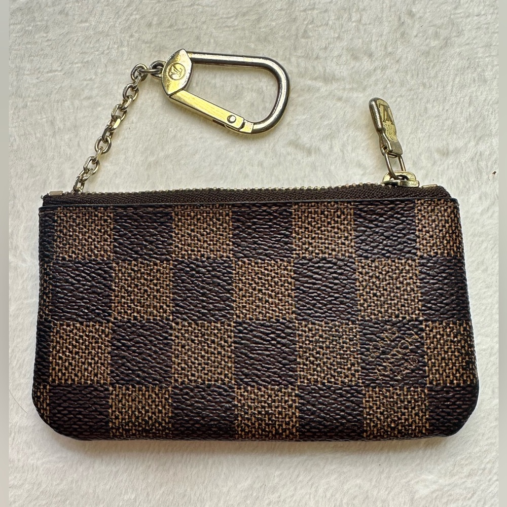Authentic Pre-owned Louis Vuitton Small Leather Goods Damier Ebene Key Pouch